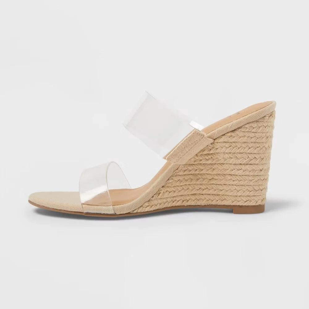 A New Day Women's Transparent and Beige Sandals - Picture 3 of 3